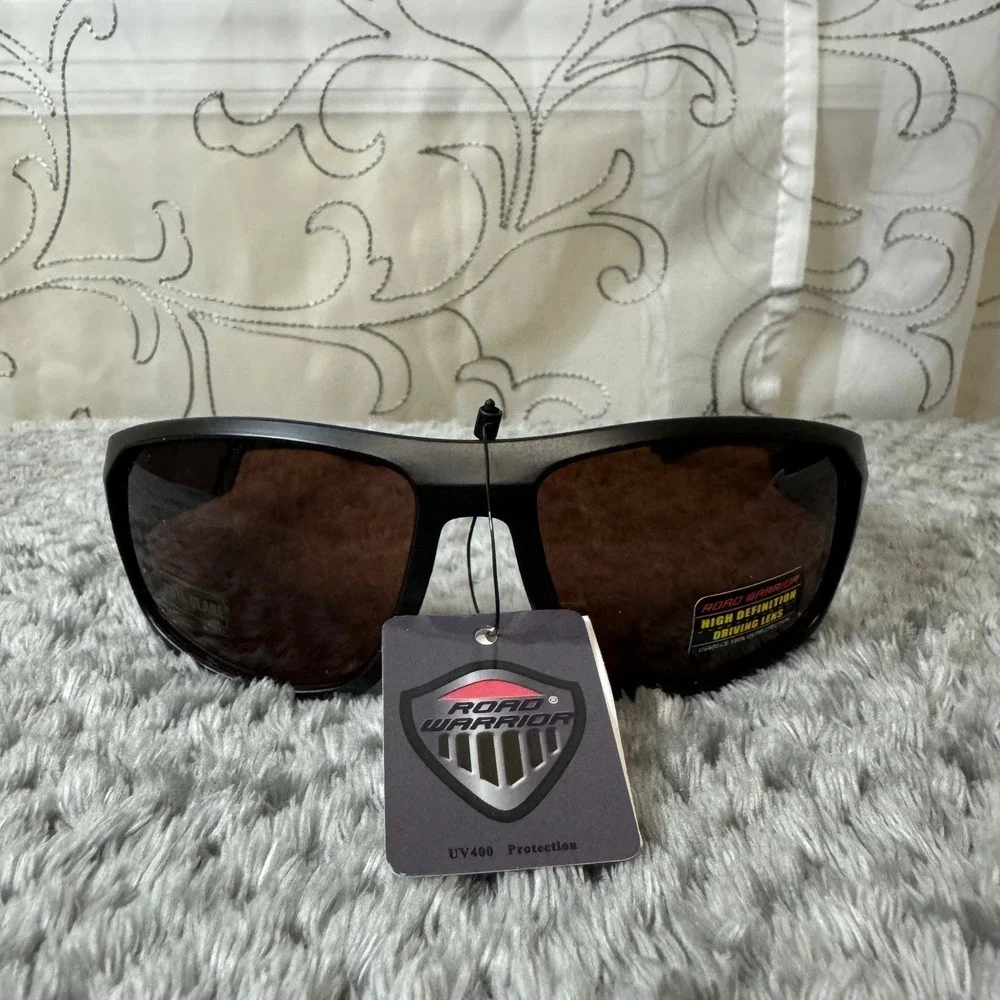 Road Warrior Men Sunglasses UV 400 High-Definition Black Summer‎ Beach Fashion